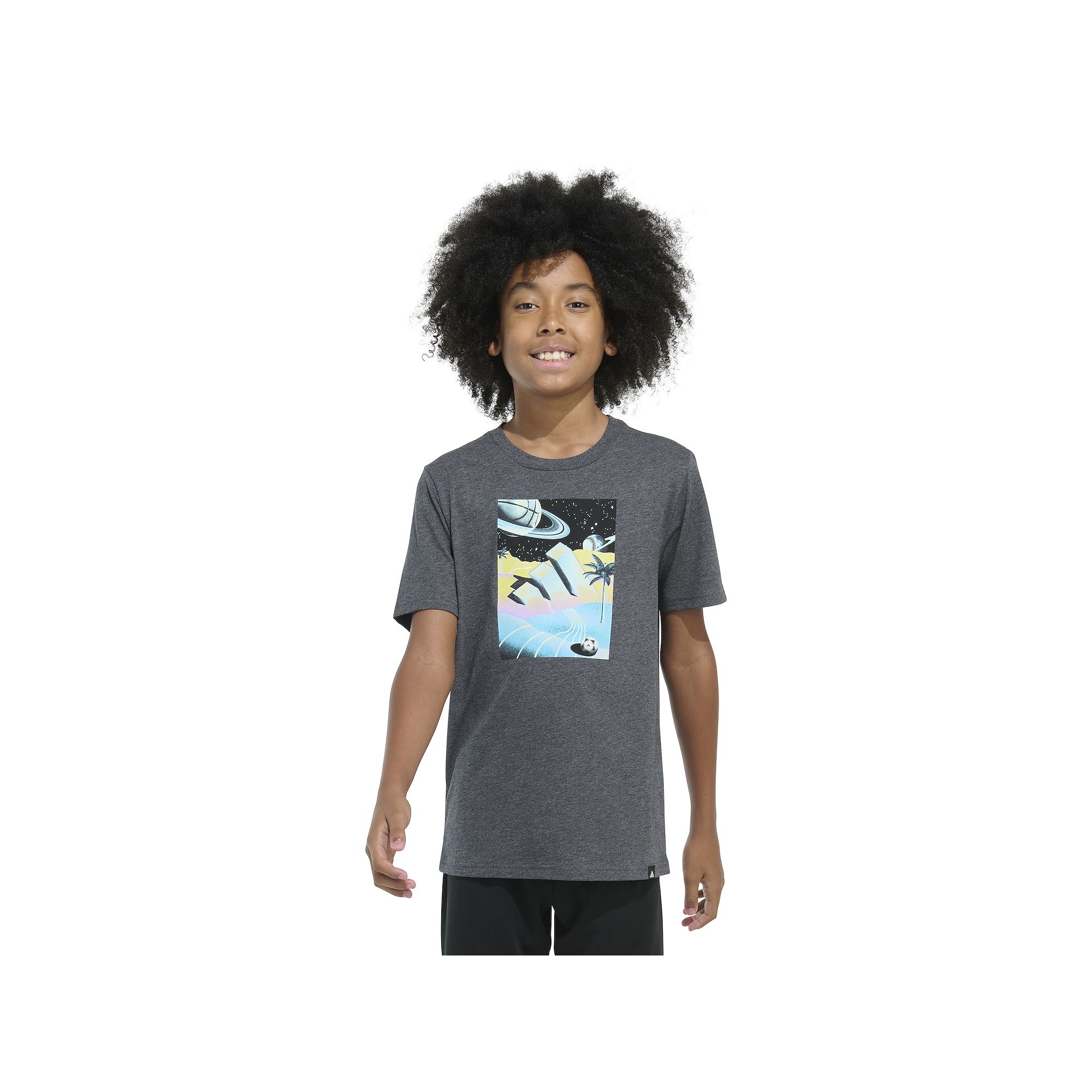 Boys 8-20 adidas Surreal Space Tee in Regular & Husky, Boys, Size: Small, 
