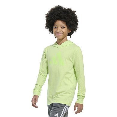Boys 8-20 adidas Hooded Heat Map Long Sleeve Heather Tee