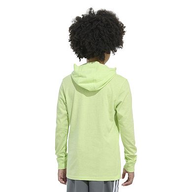 Boys 8-20 adidas Hooded Heat Map Long Sleeve Heather Tee