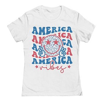 Junior's America Vibes x5 Patriotic Graphic Tee