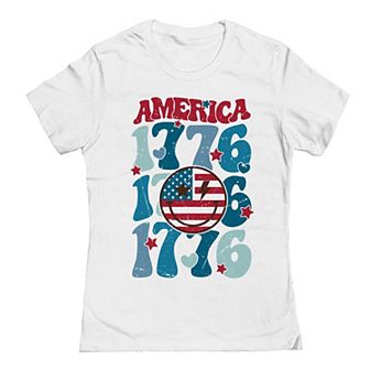 Junior's America 1776 x3 Patriotic Graphic Tee