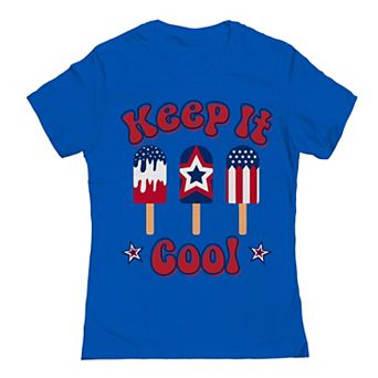 Junior's Keep It Cool Patriotic Graphic Tee