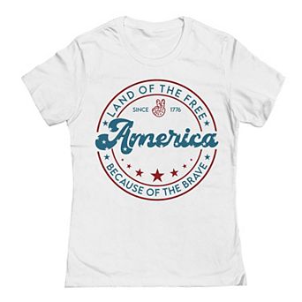 Junior's Land Of the Free 1776 Patriotic Graphic Tee