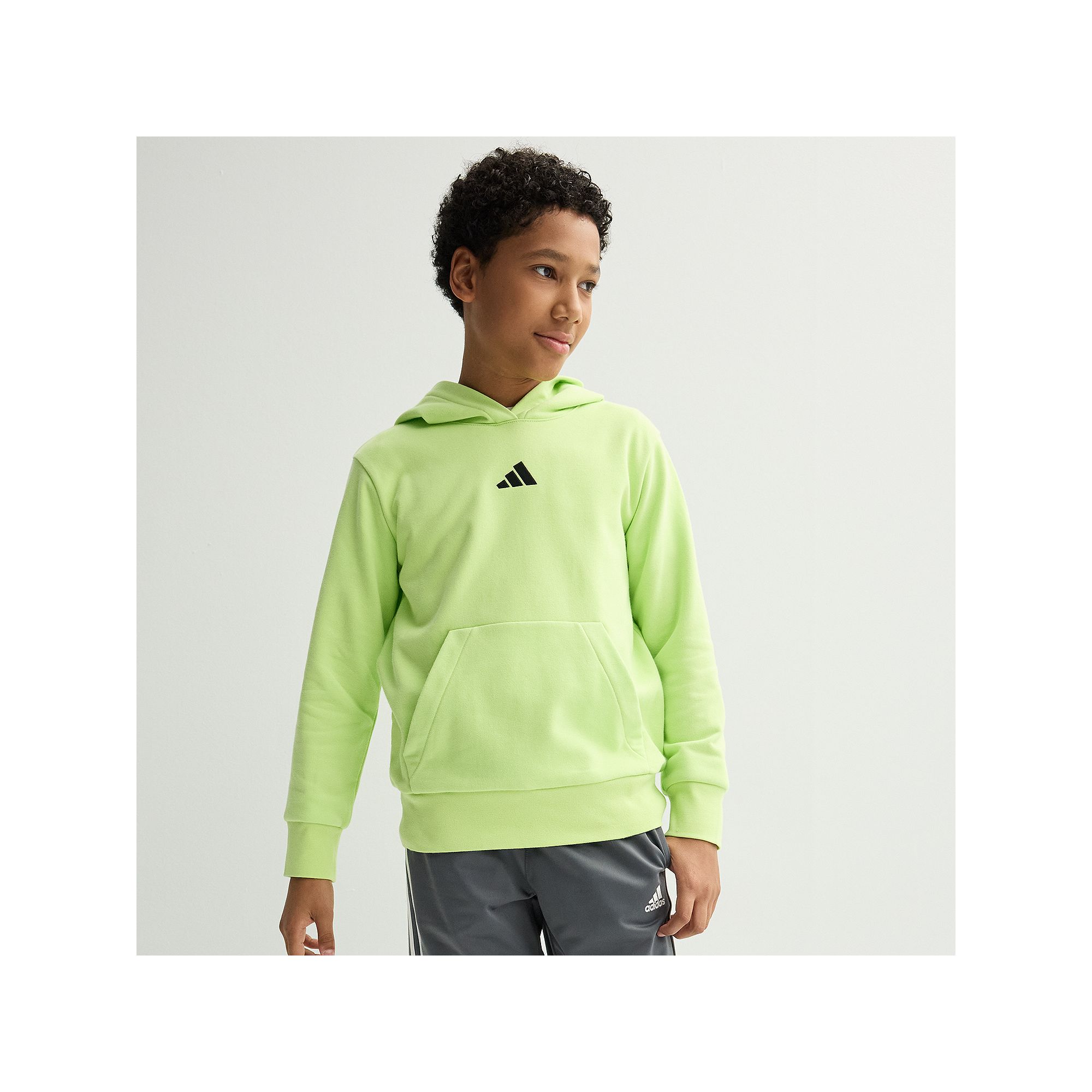 Boys 8-20 adidas Essentials Small Logo Pullover Hoodie, Boys, Pulse Green
