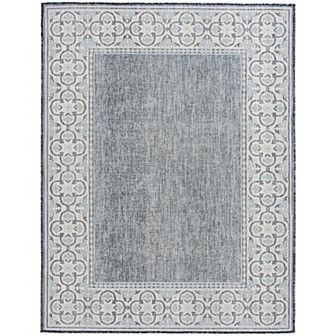 Loomaknoti Mykonos Mosaic Bordered Indoor / Outdoor Area Rug