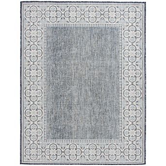 Loomaknoti Mykonos Mosaic Bordered Indoor / Outdoor Area Rug
