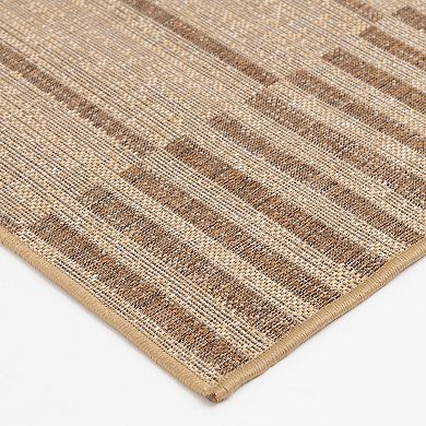 Loomaknoti Mykonos Broken Striped Indoor / Outdoor Area Rug