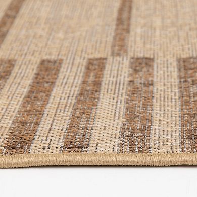 Loomaknoti Mykonos Broken Striped Indoor / Outdoor Area Rug