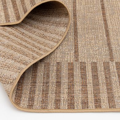 Loomaknoti Mykonos Broken Striped Indoor / Outdoor Area Rug