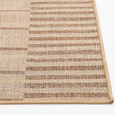 Loomaknoti Mykonos Broken Striped Indoor / Outdoor Area Rug
