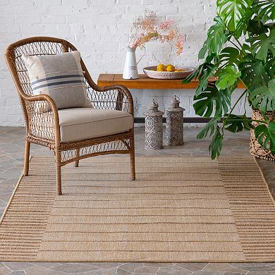 Loomaknoti Mykonos Broken Striped Indoor / Outdoor Area Rug