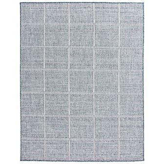 Loomaknoti Mykonos Windowpane Print Indoor / Outdoor Area Rug