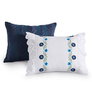Draper James™ Navy Leaf Throw Pillow