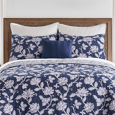 Draper James™ Navy Leaf Throw Pillow