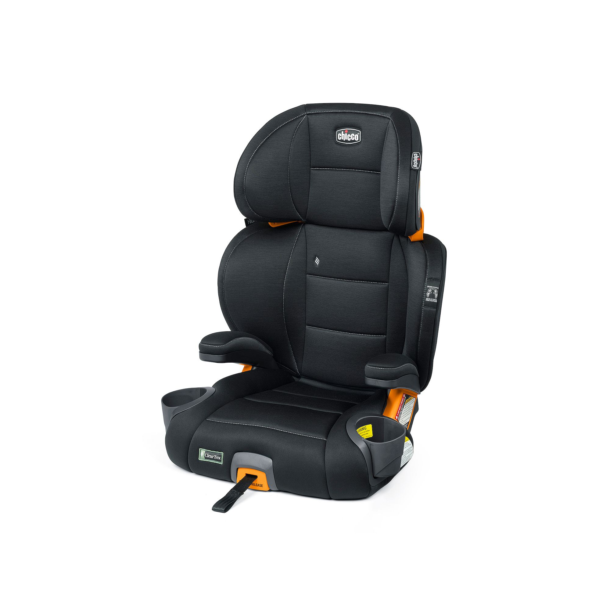 Chicco KidFit ClearTex Plus 2-in-1 Belt Positioning Booster Car Seat, Black