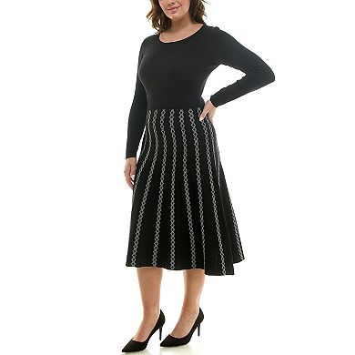 Plus Size Taylor Fit & Flare Knit Dress