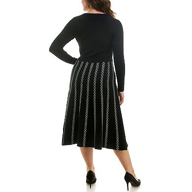 Plus Size Taylor Fit & Flare Knit Dress