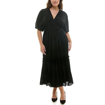 chinese dress ladies Plus Size Dolman Sleeve Warp Maxi Dress | Daily Party Wear main image 0