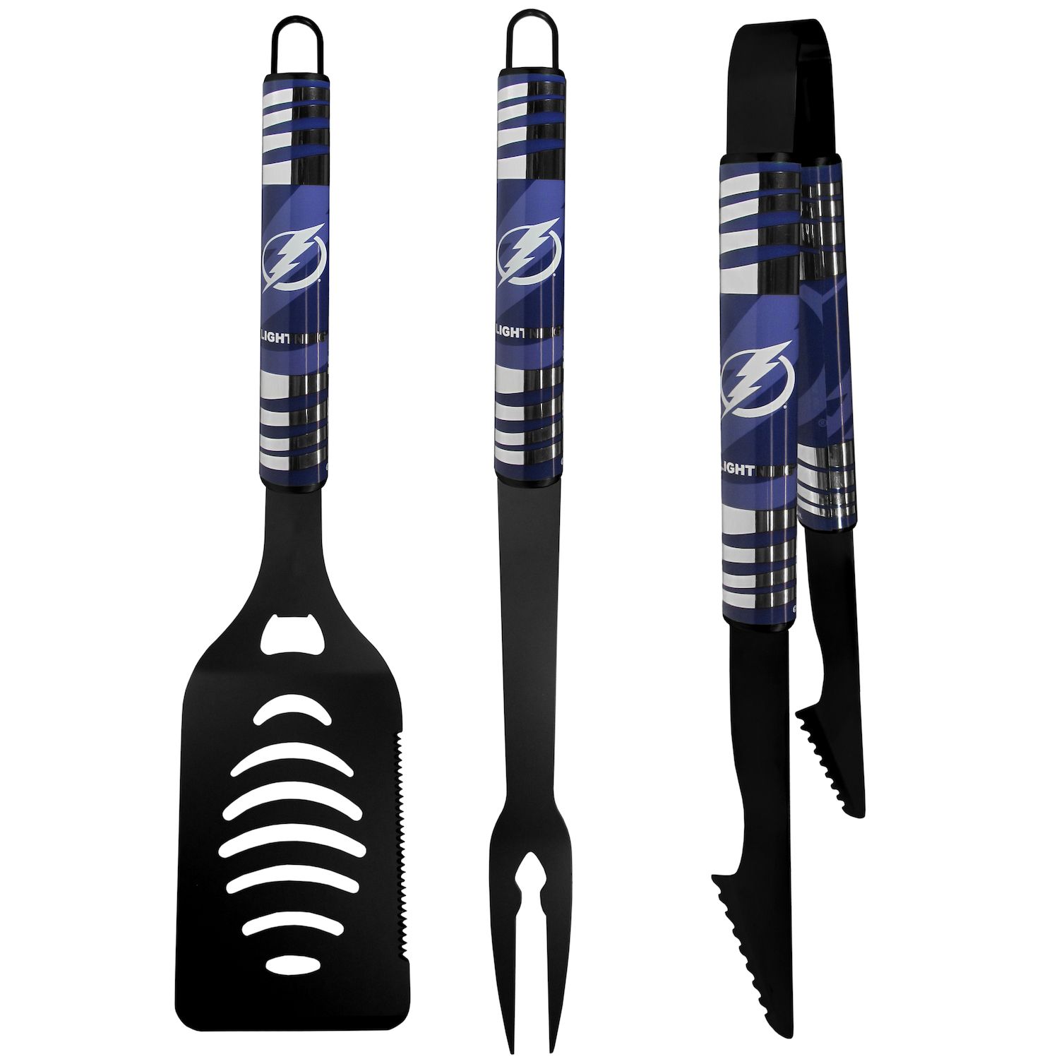 thumbnail image 2 of NCAA Team BBQ Grill Set - 3-Piece Stainless Steel Arkansas Razorbacks Tailgating Tools 2 of 3