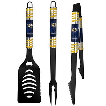 Nashville Predators 3 pc Steel Tailgater BBQ Utensils Set