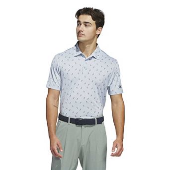 Men's adidas Ultimate365 Mesh Triangle Print Golf Polo Shirt