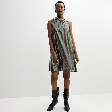 Women's Donna Ricco Sleeveless Roll Neck Mini Dress