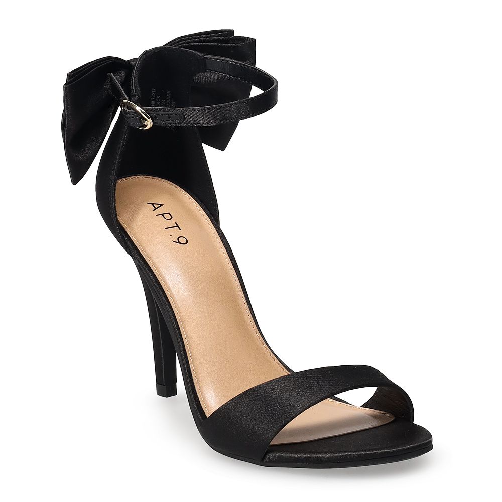 Open-Toe Bow High Heels
