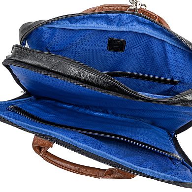 McKleinUSA Southport 17-inch Leather Dual-Compartment Laptop & Tablet Briefcase