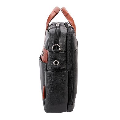 McKleinUSA Southport 17-inch Leather Dual-Compartment Laptop & Tablet Briefcase