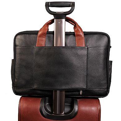 McKleinUSA Southport 17-inch Leather Dual-Compartment Laptop & Tablet Briefcase