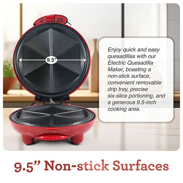Elite Cuisine EQD534 Electric NonStick 8" Quesadilla Maker
