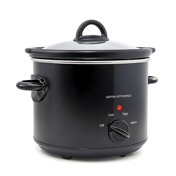 Elite Cuisine 3 Qt Slow Cooker with Adjustable Settings and Keep Warm