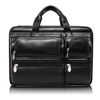 McKleinUSA Hubbard 15-inch Leather Double Compartment Laptop Briefcase