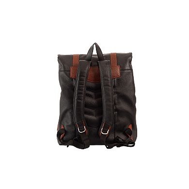 McKleinUSA Element 17-inch Leather Flap-Over Laptop & Tablet Backpack