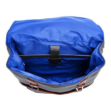 McKleinUSA Element 17-inch Leather Flap-Over Laptop & Tablet Backpack
