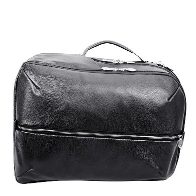 McKlein Englewood 17-inch Leather Carry-All Laptop & Tablet Weekend ...