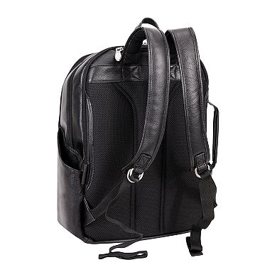 McKleinUSA Englewood 17-inch Leather Carry-All Laptop & Tablet Weekend Backpack