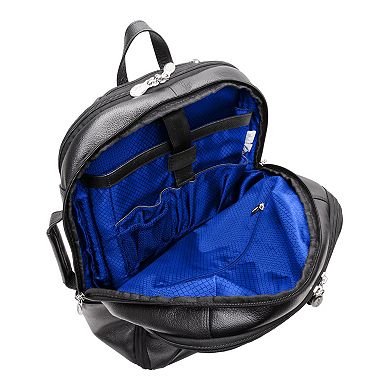 McKleinUSA Englewood 17-inch Leather Carry-All Laptop & Tablet Weekend Backpack
