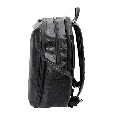 McKleinUSA Englewood 17-inch Leather Carry-All Laptop & Tablet Weekend Backpack