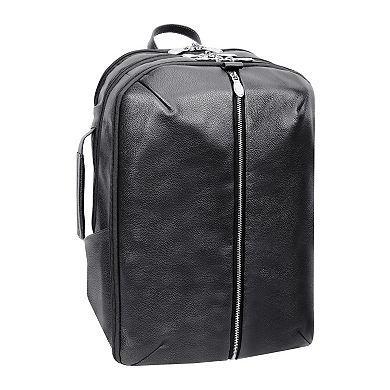 McKleinUSA Englewood 17-inch Leather Carry-All Laptop & Tablet Weekend Backpack
