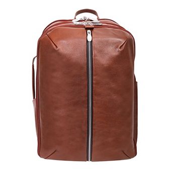 McKleinUSA Englewood 17-inch Leather Carry-All Laptop & Tablet Weekend Backpack