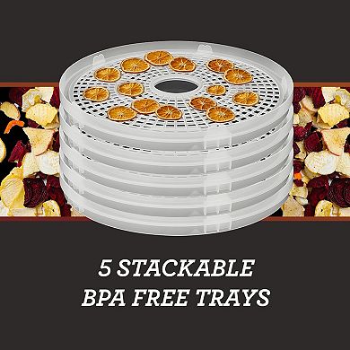 Elite Cuisine Digital Food Dehydrator with 5 Trays