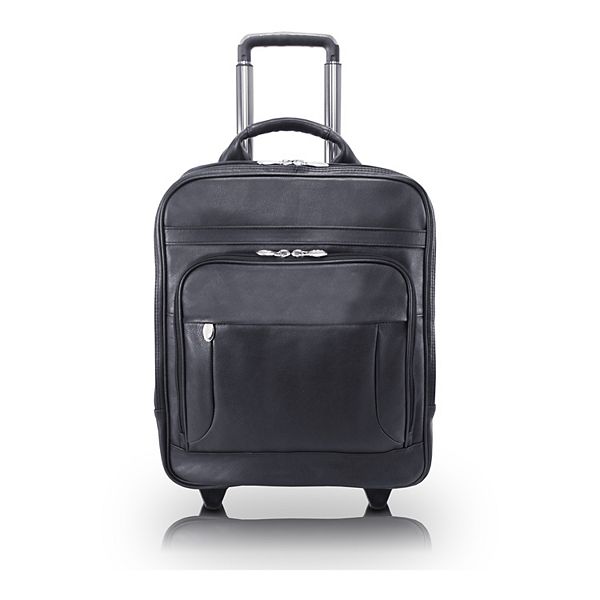 McKlein Wicker Park 17inch Leather Convertible Rolling Backpack Briefcase