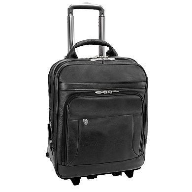 McKleinUSA Wicker Park 17-inch Leather Convertible Rolling Backpack Briefcase