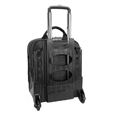 McKleinUSA Wicker Park 17-inch Leather Convertible Rolling Backpack Briefcase