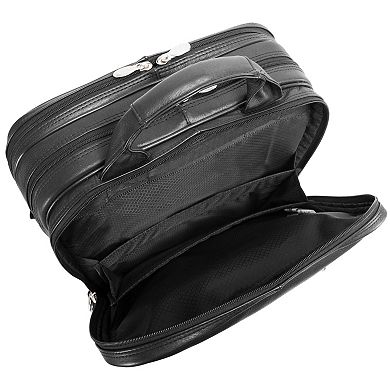 McKleinUSA Wicker Park 17-inch Leather Convertible Rolling Backpack Briefcase