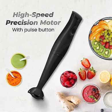 Elite Cuisine Stainless Steel Hand Blender with Detachable Wand