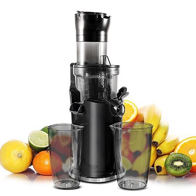 Elite Cuisine Big Mouth Whole Fruit 3 Masticating Cold Press Slow Juice Extractor