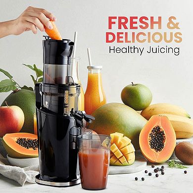 Elite Cuisine Big Mouth Whole Fruit 3" Masticating Cold Press Slow Juice Extractor