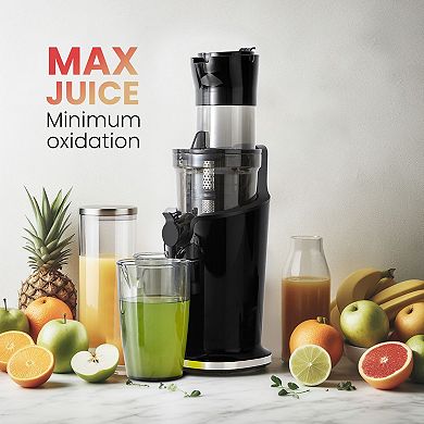 Elite Cuisine Big Mouth Whole Fruit 3" Masticating Cold Press Slow Juice Extractor